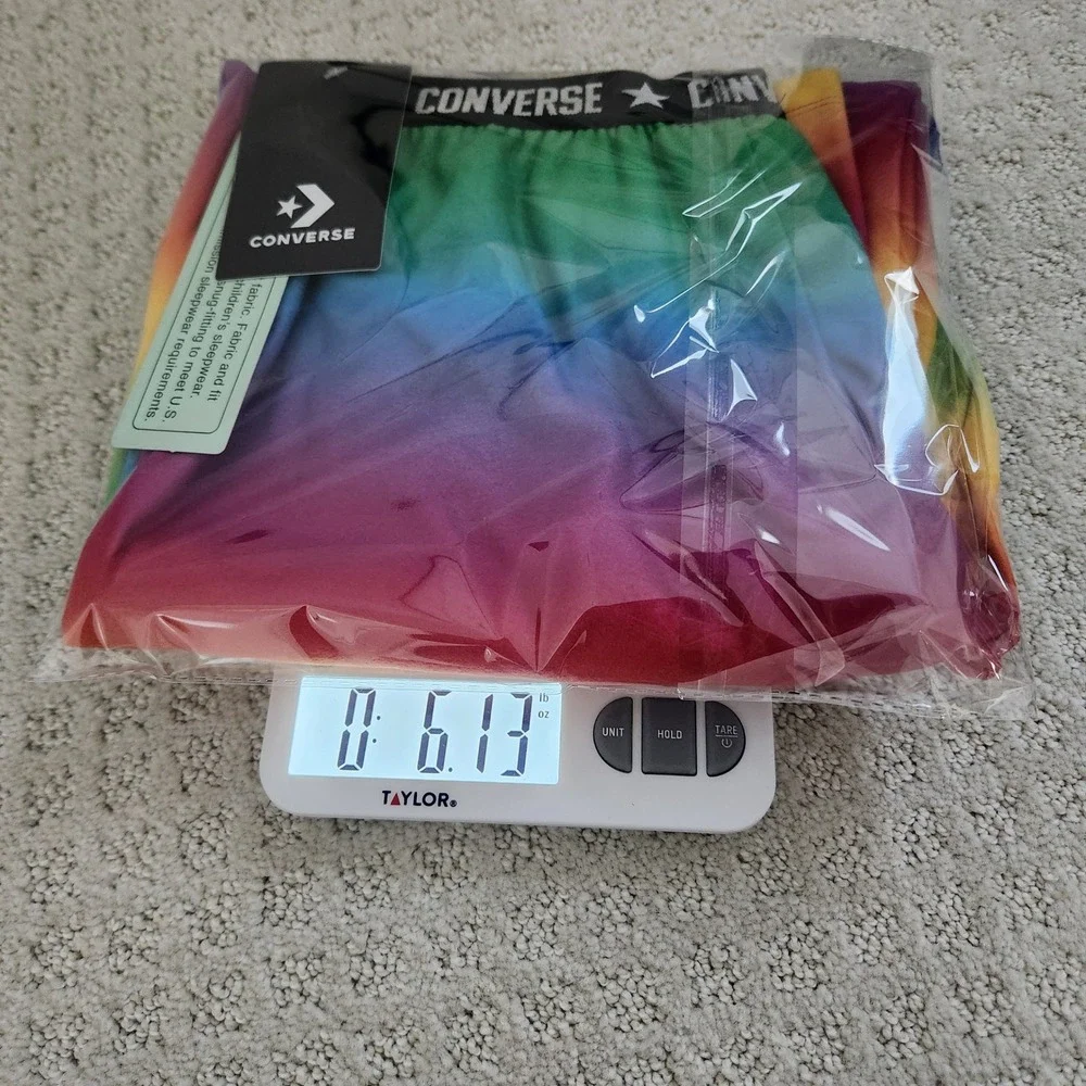 Converse Kids Rainbow Pajama Pants Size 14 Sleepwear NWT‎